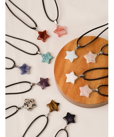 Star Cord Choker Necklace for Girls Women, 90s Y2K Aesthetic Jewelry Amethyst $7.66 Necklaces