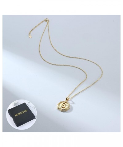 Letter Necklace 18K Gold Plated Snake Initial Necklace for Women Men White Gold Plated 925 Sterling Silver Letter Pendant Nec...