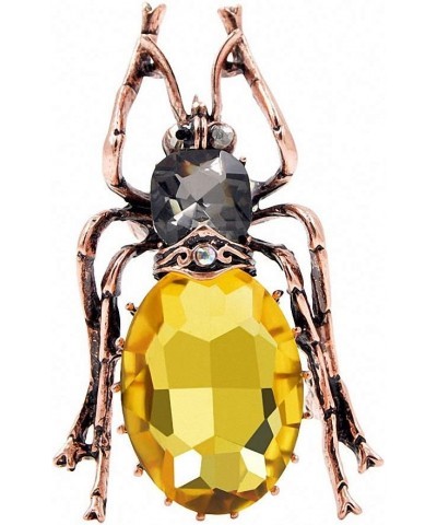 3 Colors Crystal Large Beetle Brooches Women Bug Brooch Pin Insect Brooch Pin Jewelry yellow $10.62 Brooches & Pins