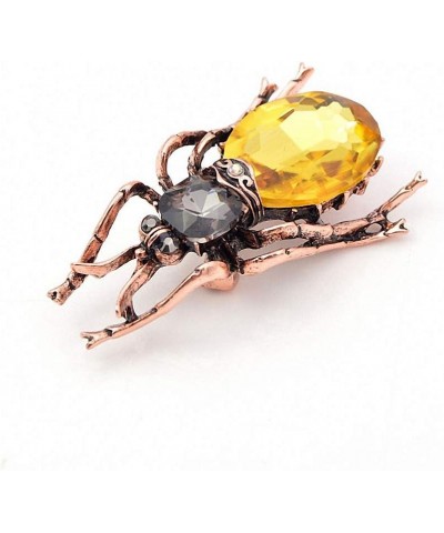 3 Colors Crystal Large Beetle Brooches Women Bug Brooch Pin Insect Brooch Pin Jewelry yellow $10.62 Brooches & Pins