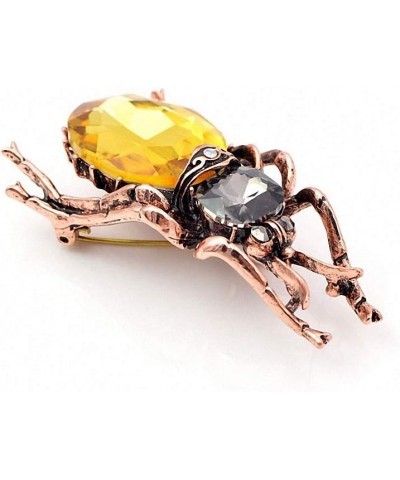 3 Colors Crystal Large Beetle Brooches Women Bug Brooch Pin Insect Brooch Pin Jewelry yellow $10.62 Brooches & Pins