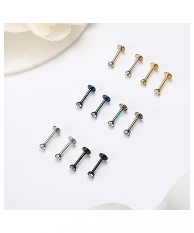 16G 18G Threadless Push in Nose Rings Studs Surgical Steel Pushin Nose Stud Bone Nose Rings Piercings Nostril Piercing Jewelr...