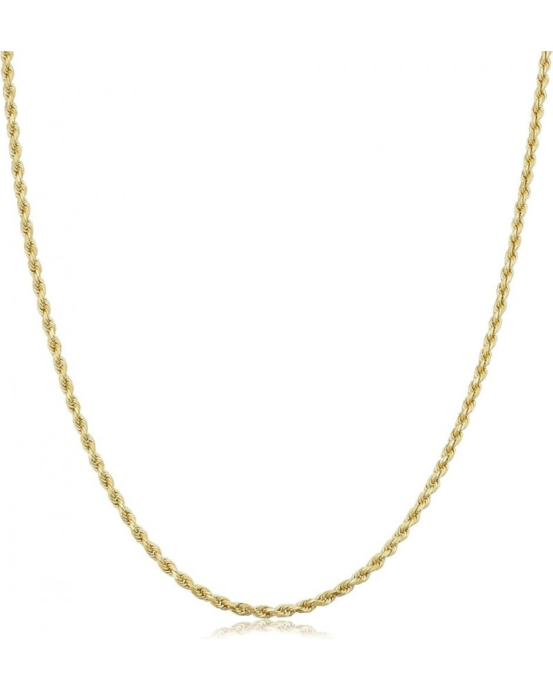 14k Yellow Gold 1.9 mm Rope Chain Necklace (14, 16, 18, 20, 22, 24 or 30 inch) 20.0 Inches $77.40 Necklaces