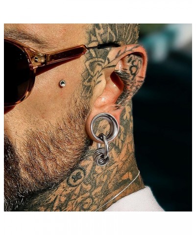 1 Pair Basic gauges+1 big ring+5 small rings Ear Tunnels Plugs 316 Stainless Steel Ear Gauges Weight Saddle Plugs Hypoallerge...