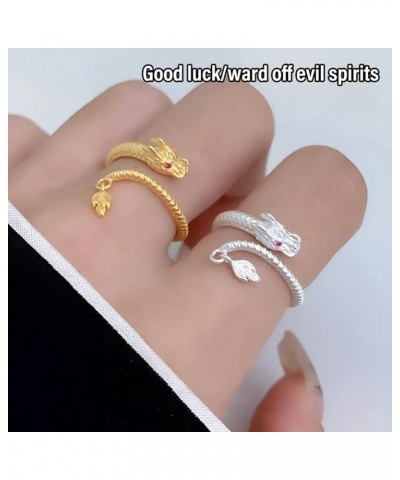 Dragon's Tail Qiankun Lucky Ring, Dailypurc Dragon's Tail Qiankun Lucky Ring, Bring Good Luck and Prosperity Gold-1 $11.20 Rings