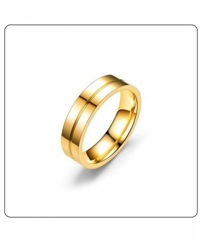 Fashion 18K Gold Stainless Steel Crystal Band Rings Gold $8.25 Rings