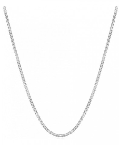 .925 Sterling Silver 2.5MM Round Box Chain Necklace - Black Rhodium Plated or Gold Plated - 8"-36 Silver 30.0 Inches $19.55 N...