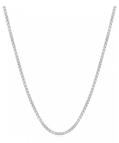 .925 Sterling Silver 2.5MM Round Box Chain Necklace - Black Rhodium Plated or Gold Plated - 8"-36 Silver 30.0 Inches $19.55 N...