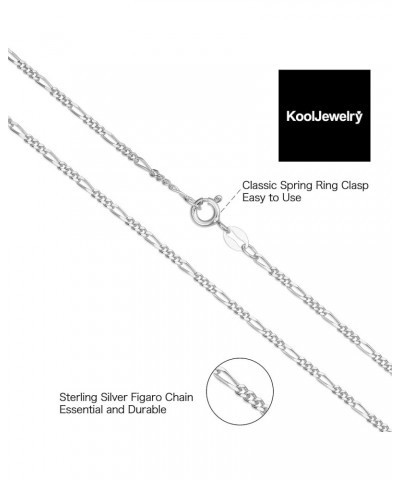 Sterling Silver 1.7 mm Figaro Link Chain Necklace (14, 16, 18, 20, 22, 24 or 30 inch) 18 Inches $9.66 Necklaces