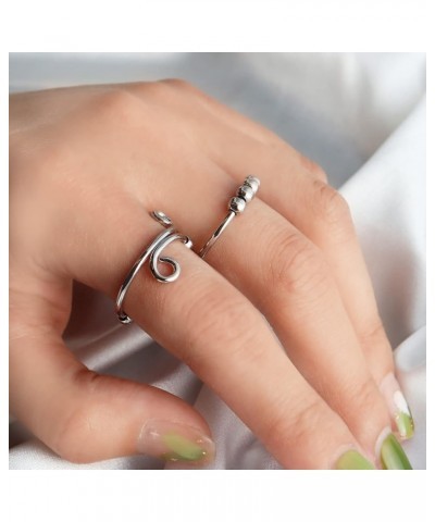 Fidget Ring Anxiety Ring for Women Spinner Rings for Anxiety Jewelry Gifts for Girls 6 Size 3pcs $8.66 Rings