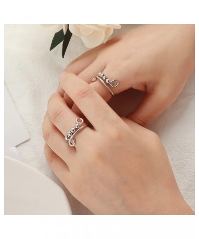 Fidget Ring Anxiety Ring for Women Spinner Rings for Anxiety Jewelry Gifts for Girls 6 Size 3pcs $8.66 Rings