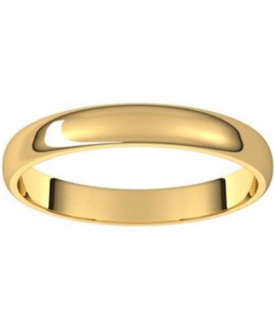 14K 10K Gold, Platinum or Sterling Silver Half Round Light Wedding Band Ring for Women Size 6.5 Stamp- 14k, Width- 3 mm $67.6...