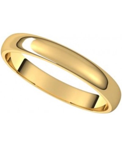 14K 10K Gold, Platinum or Sterling Silver Half Round Light Wedding Band Ring for Women Size 6.5 Stamp- 14k, Width- 3 mm $67.6...