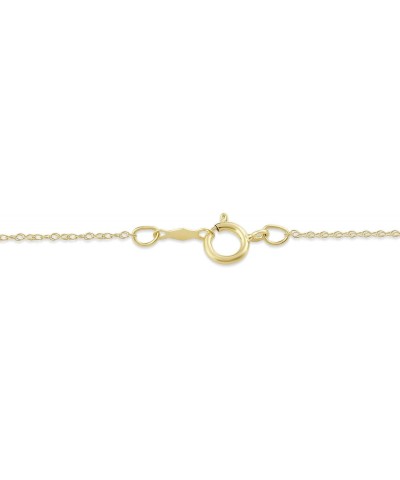 10K Yellow Gold 1/4 Cttw Natural White Round Diamond Cross Pendant Necklace 18" Rope Chain $82.00 Necklaces