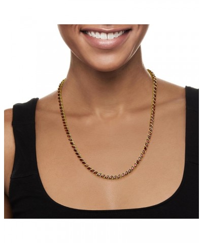 25.00 ct. t.w. Garnet Tennis Necklace in 18kt Yellow Gold Over Sterling Silver. 20 inches $126.92 Necklaces