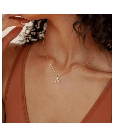 Gold Initial Necklaces for Women, Gold Plated Letter Necklace for Girls, Dainty A-Z Pendant Choker Necklace A-Gold $8.09 Neck...