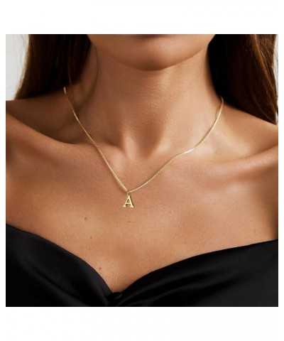 Gold Initial Necklaces for Women, Gold Plated Letter Necklace for Girls, Dainty A-Z Pendant Choker Necklace A-Gold $8.09 Neck...