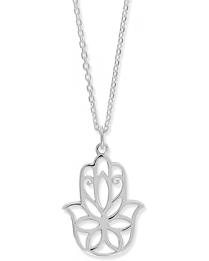 Jewelry Sterling Silver Hamsa Hand Necklace, 18 Inches $22.08 Necklaces