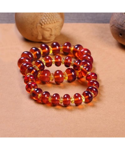 Natural Red Agate flat Beaded Bracelet for Women, 8mm Bead Bracelet, Crystal Agate Christmas Bracelet Gifts for Women Girls J...