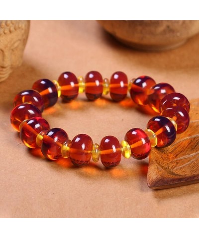 Natural Red Agate flat Beaded Bracelet for Women, 8mm Bead Bracelet, Crystal Agate Christmas Bracelet Gifts for Women Girls J...