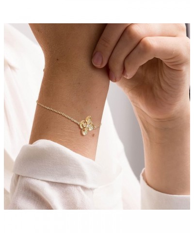 Gold Bracelet for Women 14K Gold Plated Dainty Bracelets with Adjustable Chain Handmade Minimalist Bar Bracelet Gold Jewelry ...