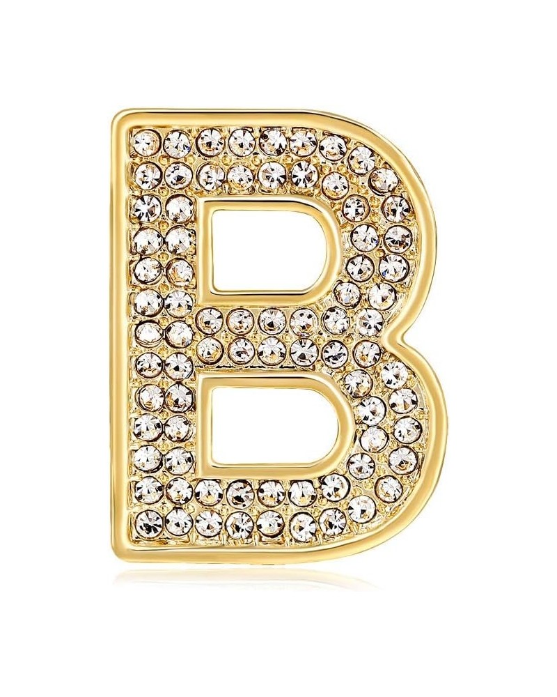 26 Initial Alphabet Letters Charms Monogram Enamel Lapel Badge Brooch Pin (S, Silver Tone) B Gold Tone $9.71 Brooches & Pins