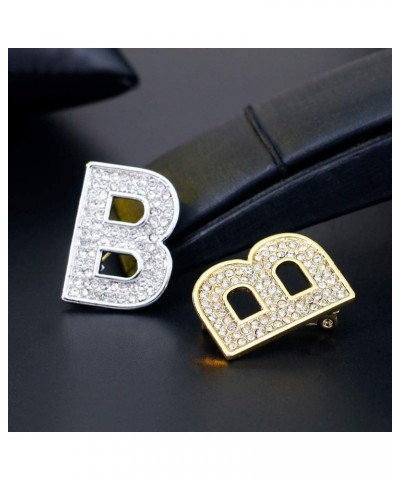 26 Initial Alphabet Letters Charms Monogram Enamel Lapel Badge Brooch Pin (S, Silver Tone) B Gold Tone $9.71 Brooches & Pins