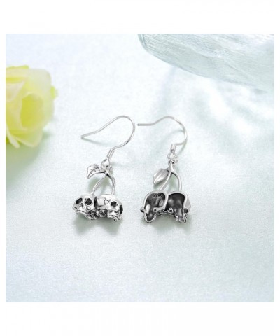 Gothic Earrings 925 Sterling Silver Goth Punk Anatomical Heart/Bat/Skull/Mask Rose Stud Earrings Jewelry Gifts for Women Girl...