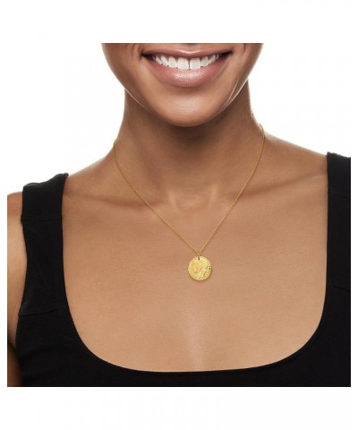 Italian 14kt Yellow Gold Reversible Replica 100-Lira Coin Pendant Necklace in 14kt Yellow Gold 16.0 Inches $152.00 Necklaces