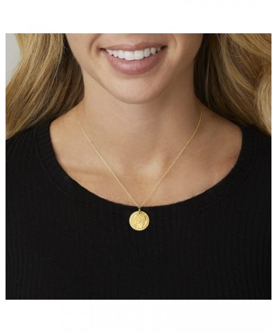 Italian 14kt Yellow Gold Reversible Replica 100-Lira Coin Pendant Necklace in 14kt Yellow Gold 16.0 Inches $152.00 Necklaces