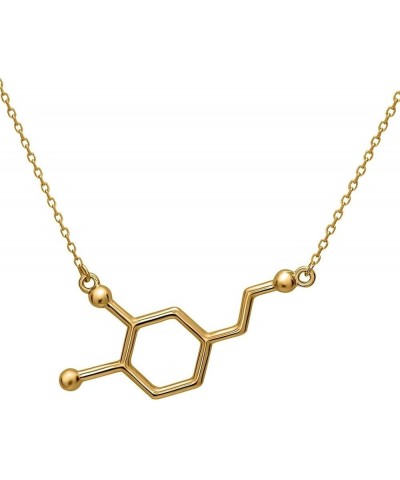 Happiness Serotonin Chemical Molecule Pendant Necklace for Women Girls Serotonin Neurotransmitter Necklace, Science Organic C...