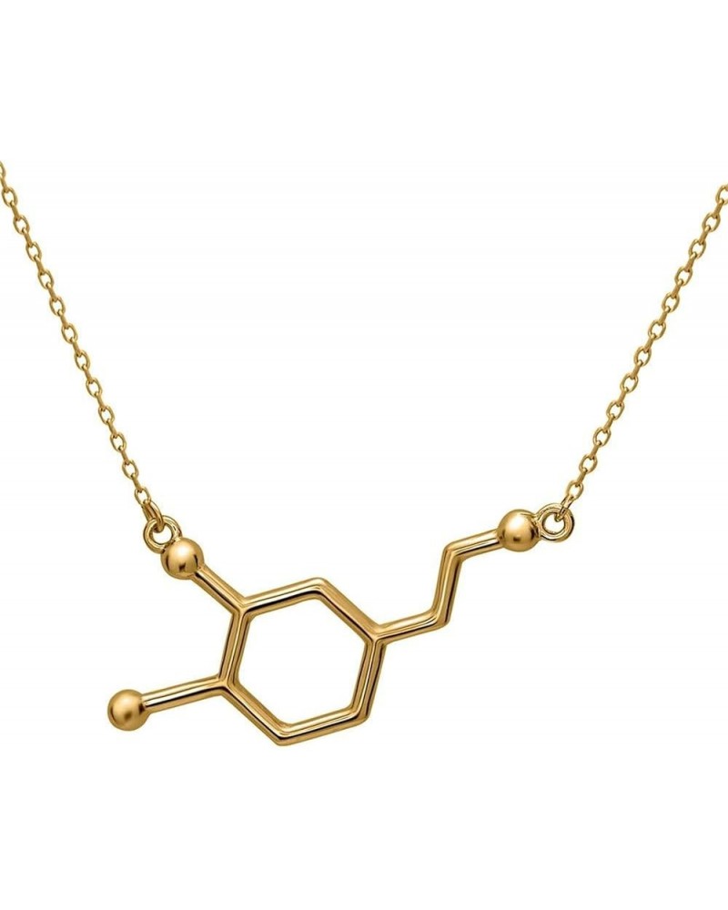 Happiness Serotonin Chemical Molecule Pendant Necklace for Women Girls Serotonin Neurotransmitter Necklace, Science Organic C...