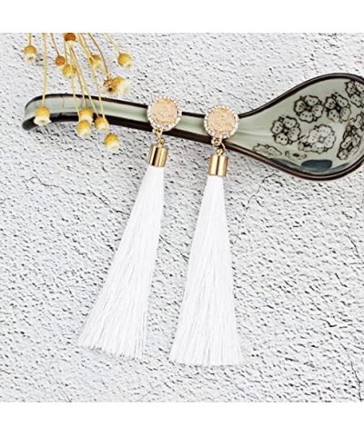 Colorful Tassel Earrings For Women Bohemian Long Dangle Drop Statement Earrings Fashion Jewelry For Girls Birthday Christmas ...