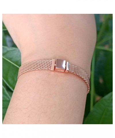 Reflexions Mesh Bracelet for Pandora Reflexion Clip-on Charm Bead Women Size 16cm-22cm 16cm-Rose Gold $9.50 Bracelets