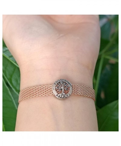 Reflexions Mesh Bracelet for Pandora Reflexion Clip-on Charm Bead Women Size 16cm-22cm 16cm-Rose Gold $9.50 Bracelets