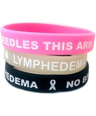 Small Adult Lymphedema - No Bp/IV/Needles Silicone Bracelet 3 Colors! Black (2) $11.86 Bracelets