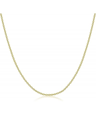 925 Sterling Silver Cable Chain for Women Men and Girls, 1mm 1.3mm 1.5mm 1.8mm Width 16 Inches 1.8MM-Width Gold $11.38 Necklaces