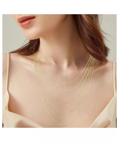 925 Sterling Silver Cable Chain for Women Men and Girls, 1mm 1.3mm 1.5mm 1.8mm Width 16 Inches 1.8MM-Width Gold $11.38 Necklaces