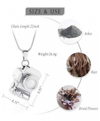 Camera Cremation Jewelry Urn Necklace for Ashes Stainless Steel Memorial Pendant for Loved Ones Digital Camera Keepsake Ash J...