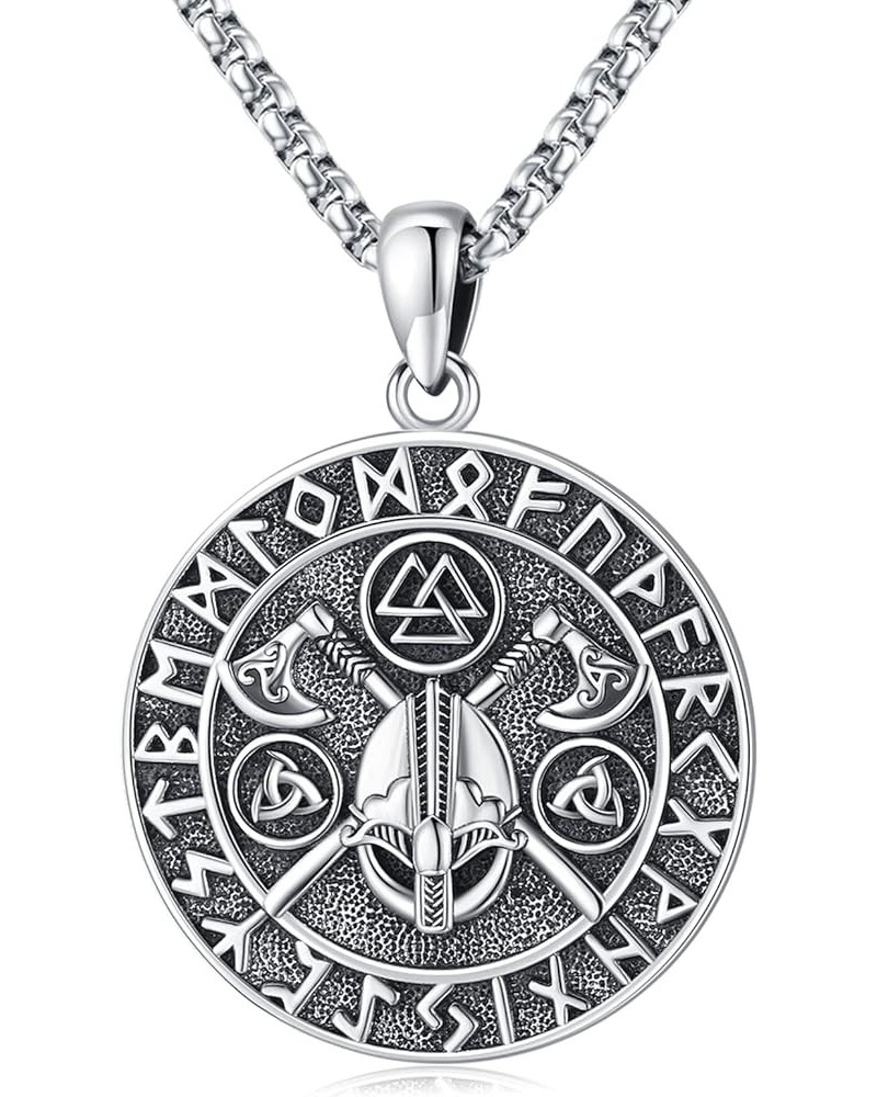 Viking Jewelry for Men Women Mjolnir Thors Hammer Necklace Sterling Silver 925 Celtic Cross Pendant Wolf Odin Raven Freya God...