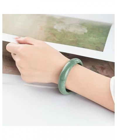 Green Jade Bangle Bracelet for Women Natural Genuine Classcial Chinese Jadeite Bangle with Certificate 53-54mm Wide $11.04 Br...