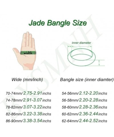 Green Jade Bangle Bracelet for Women Natural Genuine Classcial Chinese Jadeite Bangle with Certificate 53-54mm Wide $11.04 Br...