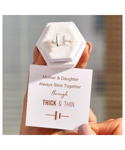 Through Thick and Thin Mother Daughter Rings for Women, Daughter Gifts from Mom, Mother Daughter Gift, Gifts for Daughter fro...