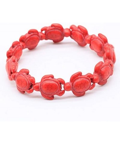 Sea Turtles Beads Bracelet Turquoise Natutal Stone Elastic Stretch Bracelet for Women Men (1) 6 $6.47 Bracelets