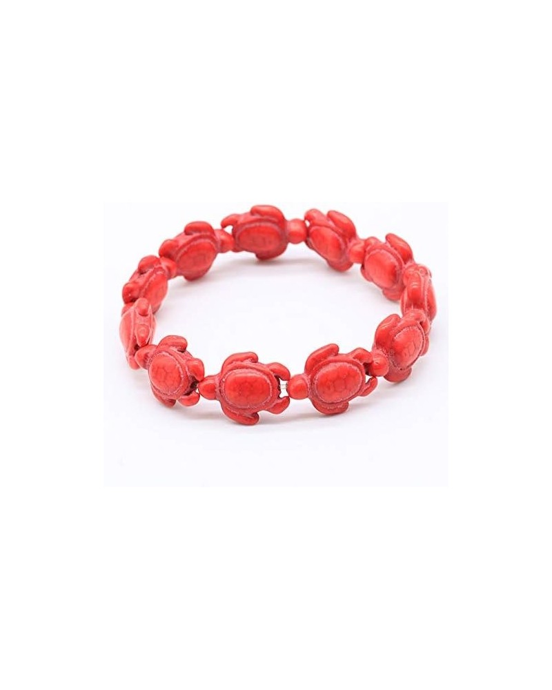 Sea Turtles Beads Bracelet Turquoise Natutal Stone Elastic Stretch Bracelet for Women Men (1) 6 $6.47 Bracelets