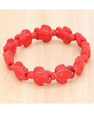 Sea Turtles Beads Bracelet Turquoise Natutal Stone Elastic Stretch Bracelet for Women Men (1) 6 $6.47 Bracelets