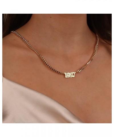 Angel Number Necklace, 18K Gold Plated Dainty 111 222 333 444 555 666 777 888 999 Pendants Choker Necklace For Women Numerolo...