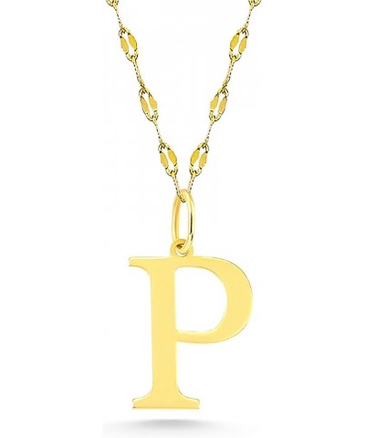 Exquisite 14K Gold Letter Pendant Chain Necklace, Personalized Initial Charm Jewelry for a Timeless and Stylish Look, Gift fo...