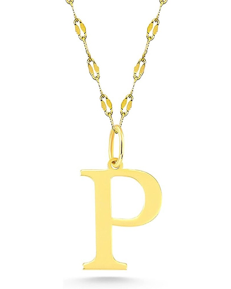 Exquisite 14K Gold Letter Pendant Chain Necklace, Personalized Initial Charm Jewelry for a Timeless and Stylish Look, Gift fo...