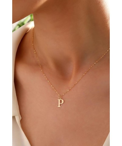 Exquisite 14K Gold Letter Pendant Chain Necklace, Personalized Initial Charm Jewelry for a Timeless and Stylish Look, Gift fo...